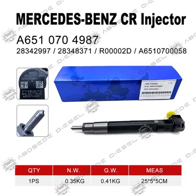 Common Rail 28342997/28348371/R00002D/A6510700058 Inyector de combustible diesel para motores Mercedes-Benz